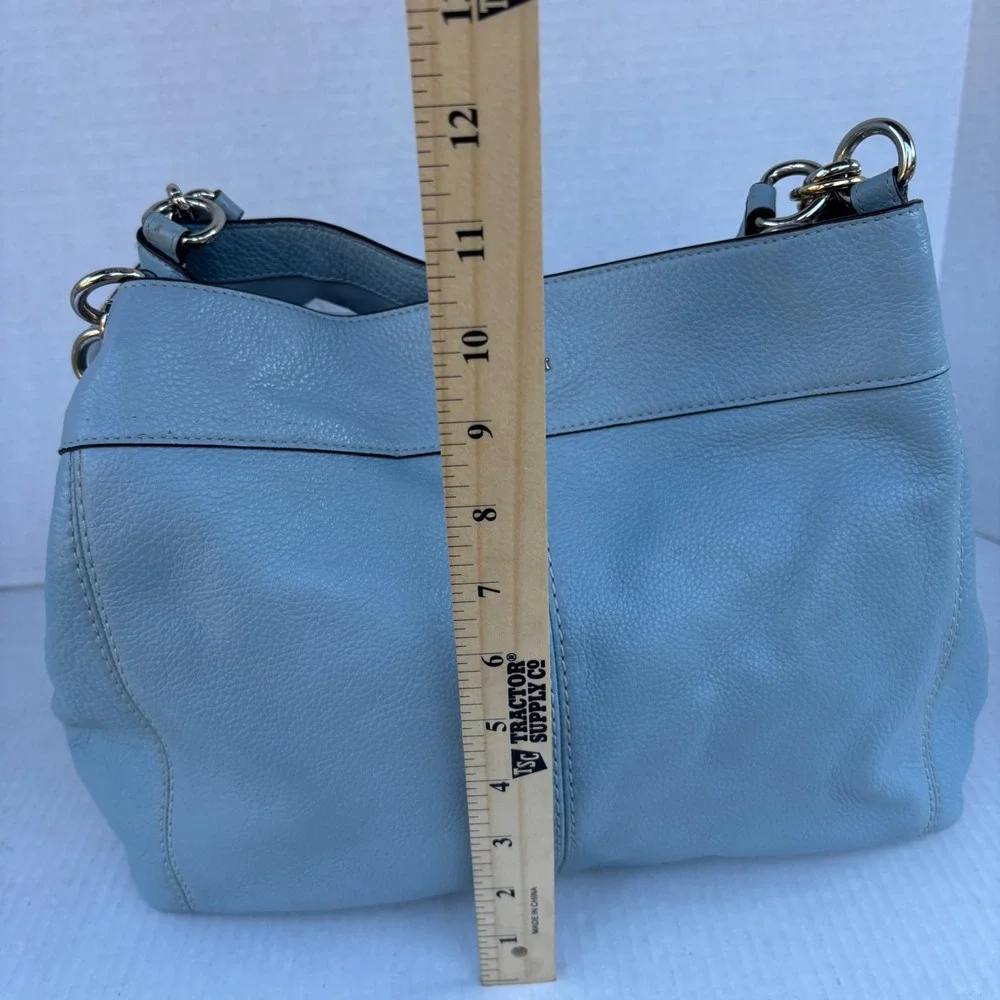 Coach Lexy Shoulder Bag Light Blue Pebbled Leather Hobo F28997‎